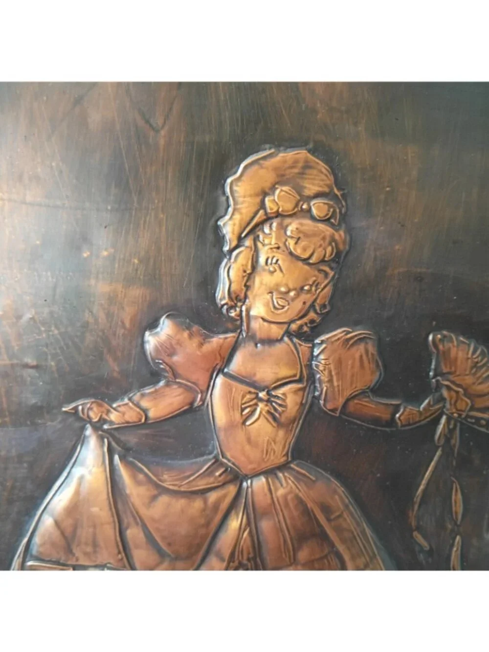 Art Hammered Cooper Victorian Lady